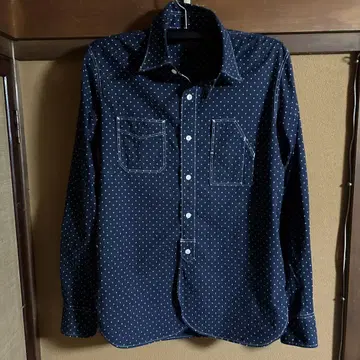 STEVEONSON OVERALL CO 도트 무늬 긴팔 셔츠 사이즈 M