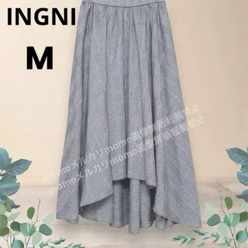 INGNI 글렌체크 이레헴 피쉬테일 롱 스커트 아지메