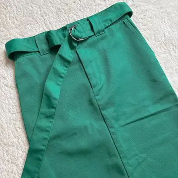 Dickies 벨트 타이틀 스커트 S 종아리 기장 그린