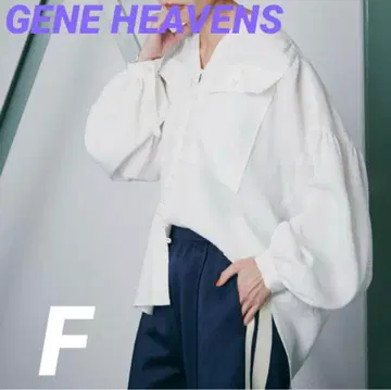 로즈버드 코튼 펄 버튼 더블 V넥 셔츠 블라우스 F