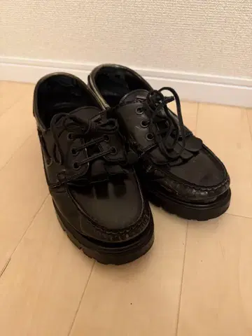 ZARA MAN 가죽 모카신 블랙 신발 42