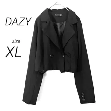 새상품급 데이지 DAZY (XL) 크롭 테일러드 자켓 블랙 가을/겨울