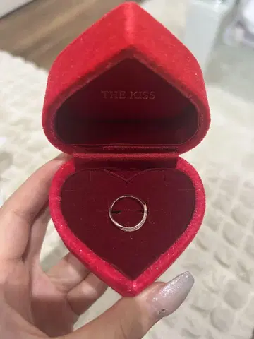 THE KISS 핑크 골드 반지 9호와 하트 케이스