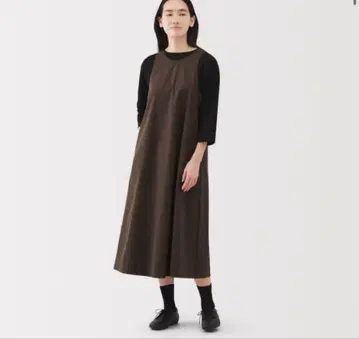 무인양품 건조하기 쉬운 브로드 슬리브리스 원피스