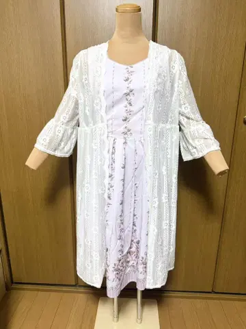 꽃무늬 자수 레이스 롱 가디건 시스루 가디건