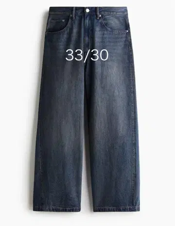 새상품 H&M 슈퍼 배기 데님(33/30)