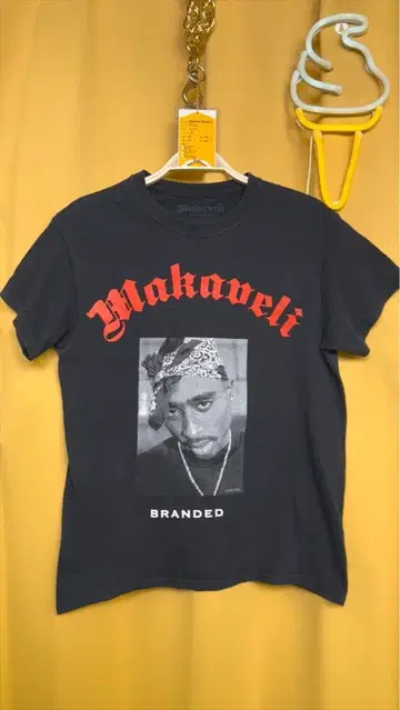 [ 구제 의류 ] 2Pac Makaveli Branded 블랙 T셔츠 S