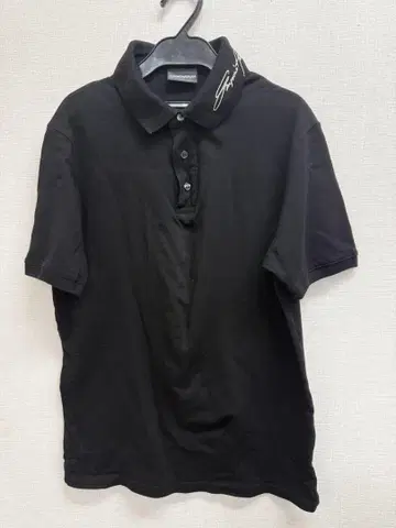 EMPORIO ARMANI 블랙 피케 셔츠 M