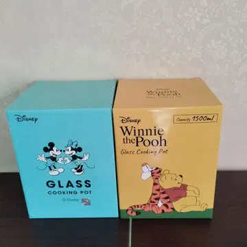 Disney 유리 냄비 미키 & 미니 푸우 1500ml