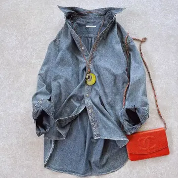 새상품급 플라주 23AW Chambray 셔츠 샴브레이 루즈핏