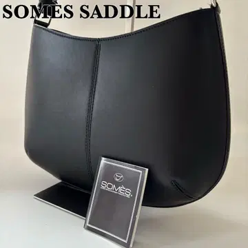 컨디션 최상 SOMES 원숄더백 가죽 호보 소메스 사들 블랙