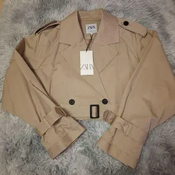 [미사용] ZARA 오버 사이즈 숏 트렌치코트 L