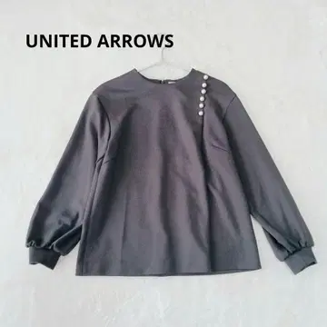 UNITED ARROWS SPONGY 사이드 펄 블라우스 워셔블