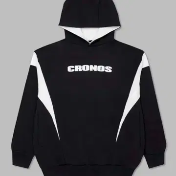 새상품 CRONOS 크로노스 맨투맨 후드티 블랙 화이트 L