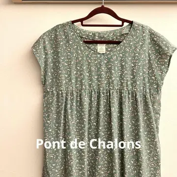 Pont de Chalons 원피스 그린 반팔 무릎 기장