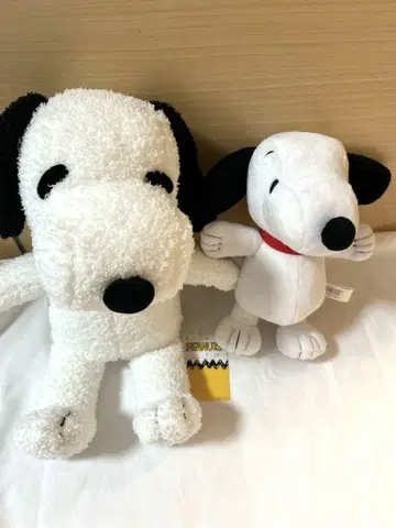 스누피 봉제 인형 2개 세트 [ 미사용 새상품 ]
