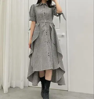 dazzlin POLO 헤머 레이어드 셔츠 원피스 텐노지 MIO 한정판