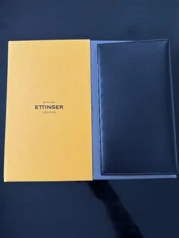 ETTINGER 블랙 가죽 장지갑 로얄 컬렉션