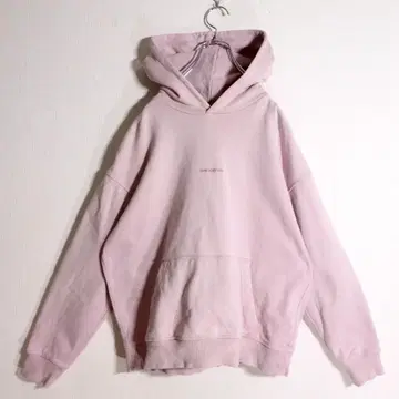 뉴발란스 후드티 풀오버 자수 S 더스티 컬러 연핑크