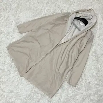 MICHEL KLEIN 가디건 후드 부착 얇은 소재 겉옷 내추럴