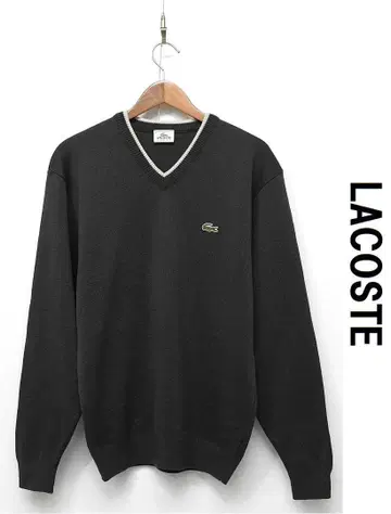 J448/90s LACOSTE DEVANLAY 스웨터 V넥 로고 4