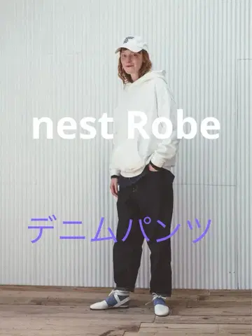 nest Robe [ UpcycleLino ] 데님 와이드 5 포켓 팬츠