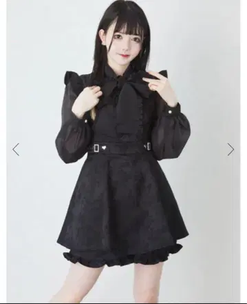 앙크루즈 부풀린 자카드 콤비네존