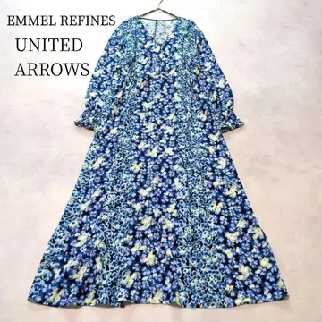 화사한 EMMEL REFINES 블로킹 플라워 프린트 원피스 새상품급