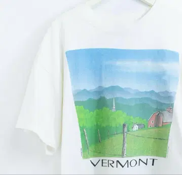 VERMONT 아트 프린트 T셔츠