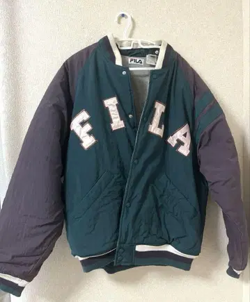 FILA 나일론 자켓 L 사이즈 다크 그린