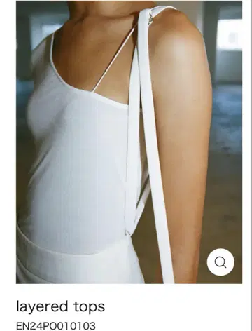 ENOF layered tops white 사이즈 free