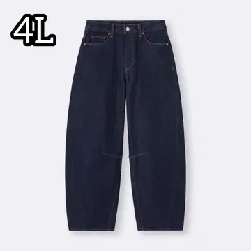 [ GU ] 배럴 레그 진 짧은 기장 4L