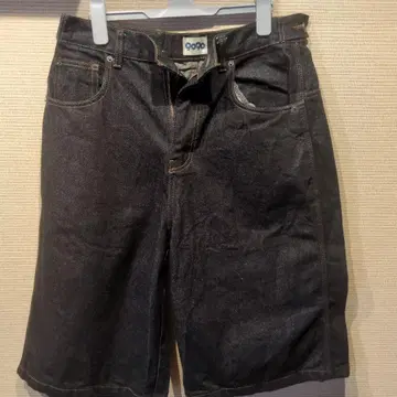 9090 블랙 데님 숏팬츠