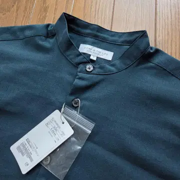 [미사용 새상품] UNITED ARROWS 밴드 카라 셔츠 그린