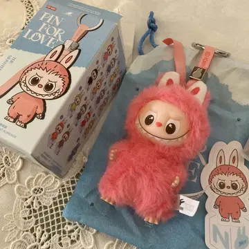 N 라브부 LABUBU PIN FOR LOVE 봉제 인형 펜던트