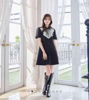 AnMILLE 레이스 프릴 칼라 미니 OP