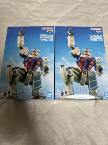 남코 한정판 RX-78F00/E 건담 피규어 만박 프라이스 2개 세트