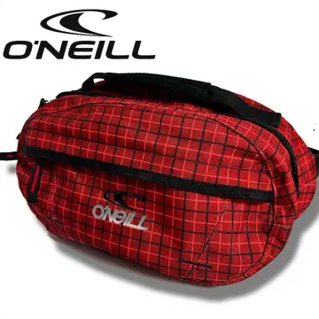 [ 인기 ] O'NEILL 오닐 힙색 바디백 체크 무늬 빨간색