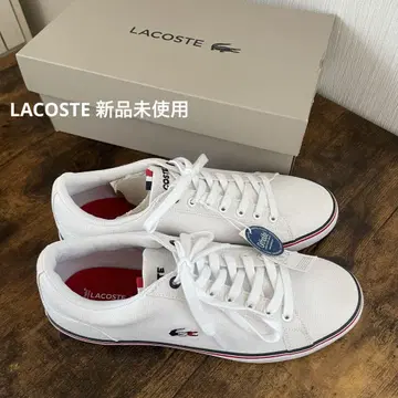 [ 미사용 새상품 ] LACOSTE 라코스테 화이트 스니커즈 27cm