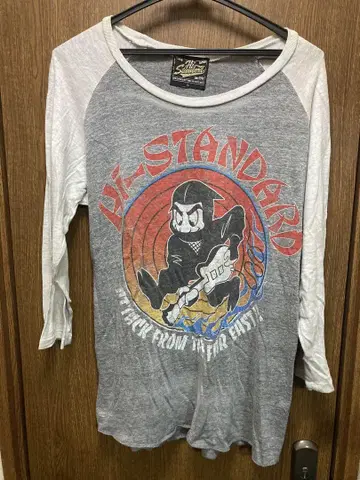 초레어 Hi-Standard 래글런 슬리브 티셔츠 L 사이즈 그레이