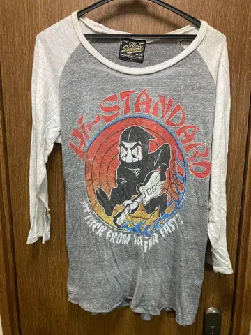 초레어 Hi-Standard 래글런 슬리브 티셔츠 L 사이즈 그레이