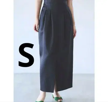 anuans 아뉴앙스 다크 그레이 슬릿 롱 스커트 S