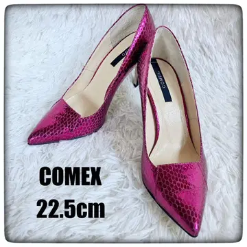 [ 새상품급 ] COMEX 코메 반짝이는 스틸레토 펌프스 22.5cm