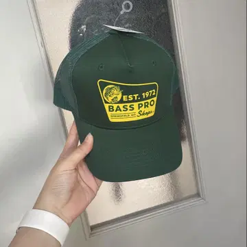 BASS PRO 그린 컬러 트래커 캡