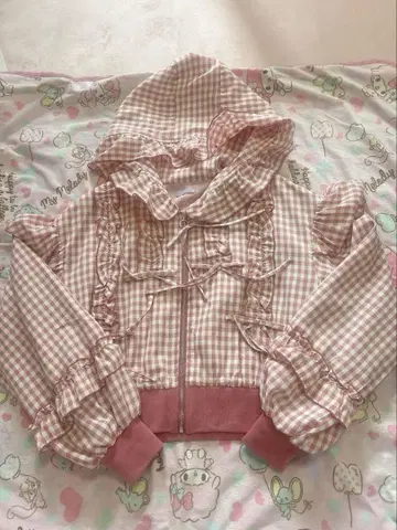 axes femme Kawaii 깅엄 체크 자켓 새상품급