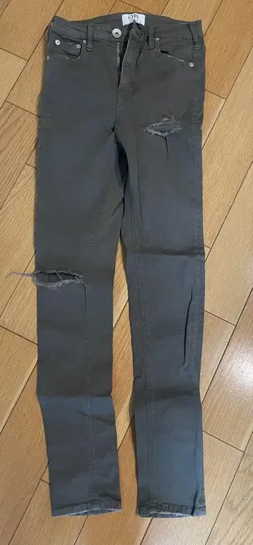GYDA 데미지 가공 그레이 스키니 팬츠