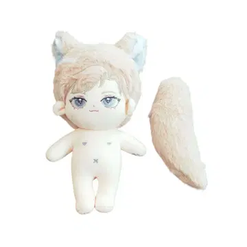무속성 봉제 인형 20cm 본체 옷 갈아입히기 인형 귀 옷 갈아입기 여우