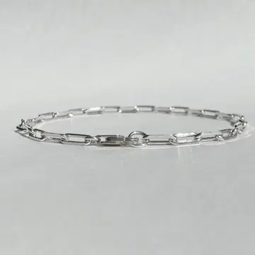 Silver 925 트롬본 링크 체인 브레이슬릿
