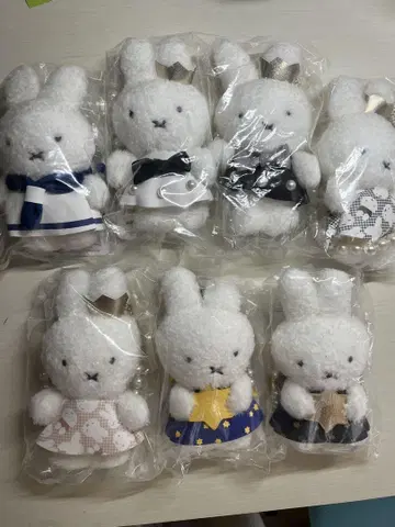 미피 봉제 인형 7체 세트 키체인