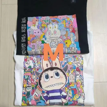 유니클로 UNIQLO POPMART UT 팝마트 러브브 화이트M 블랙 M
